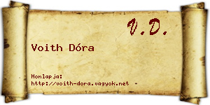 Voith Dóra névjegykártya